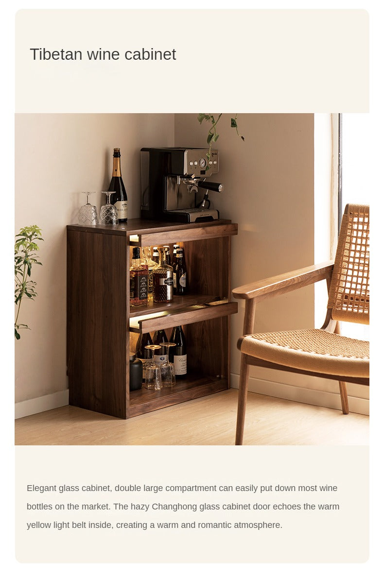 Solid Black Walnut & Ash Wood Bookcase Shelf - Rustic Floor Standing Bookshelf for Living Room, Home Office & Library Storage