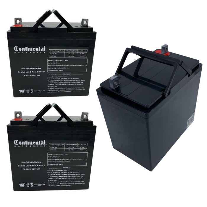 12V 55Ah Rechargeable Battery for Electric Scooters, Mobility Chairs & Universal Applications - Power Your Ride & Outdoor Adventures