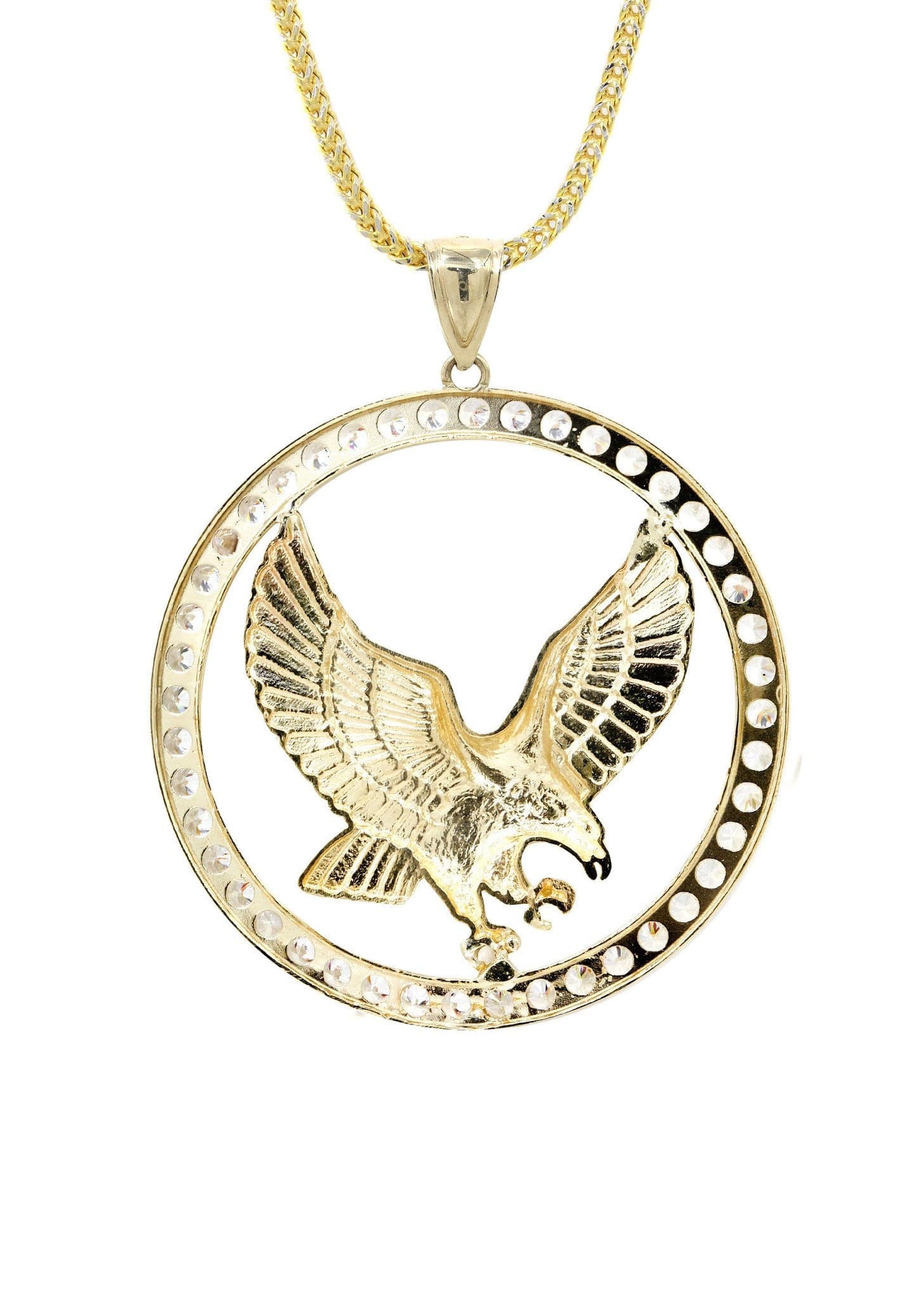 10K Yellow Gold Eagle Pendant Necklace for Men & Women - 19 Grams | Elegant Jewelry Gift for Birthday, Anniversary & Special Occasions