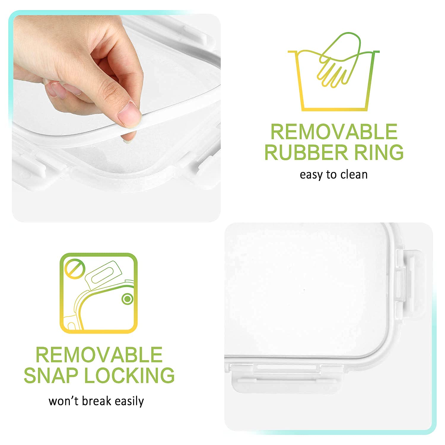 5-Pack 36 Oz Glass Meal Prep Containers with 2 Compartments & Snap Locking Lids - BPA-Free Food Storage Containers for Portion Control - Microwave, Oven, Freezer & Dishwasher Safe (4.5 Cups, White) - Perfect for Meal Prepping, Leftovers & Healthy Eating
