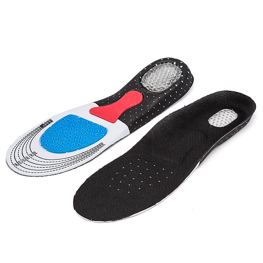 ZMMDD Orthotic Silicone Gel Insoles for Men & Women - High Arch Support for Running & Sports Shoes (Sizes 35-46) - Perfect for Jogging, Walking & Daily Comfort
