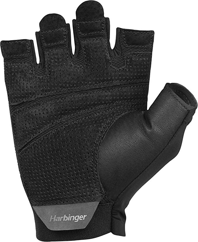 Harbinger Unisex Flexfit Gloves 2.0 - Black Weightlifting Gloves for Gym, CrossFit & Workout - Breathable & Comfortable Training Gloves for Men & Women