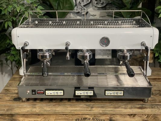 Elektra Maxi 3 Group Commercial Espresso Machine - White | Professional Coffee Maker for Cafes, Restaurants & Coffee Shops | High Performance Italian Espresso Equipment
