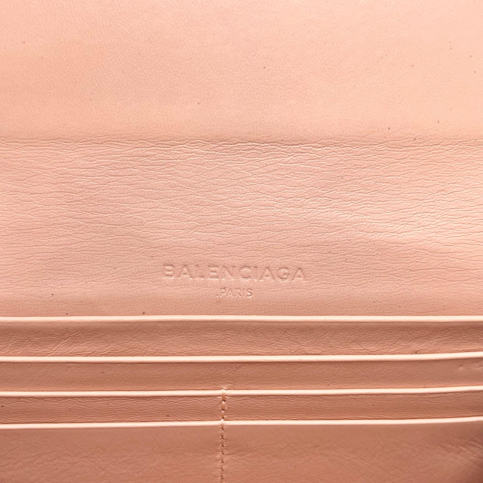 Balenciaga Beige Classic Long Wallet for Women | Genuine Leather Luxury Bifold Wallet | Perfect for Everyday Use, Travel & Gifting