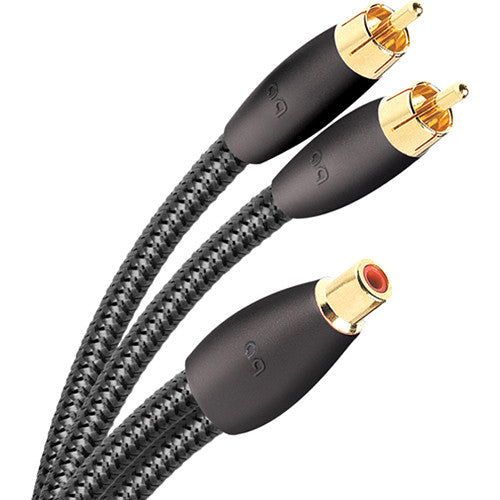 AudioQuest FLX X RCA Splitter - Female to 2 Male Y-Adapter for Home Theater & Audio Systems - High-Quality Audio Signal Distribution for Speakers, Amplifiers & AV Equipment