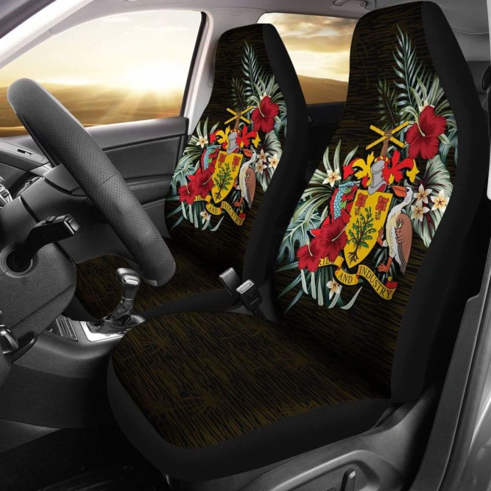 Barbados Hibiscus Car Seat Covers - Premium Floral Design for Cars, SUVs & Trucks - Universal Fit 7 Series (232125) - Perfect for Beach Trips, Summer Drives & Tropical Vibes