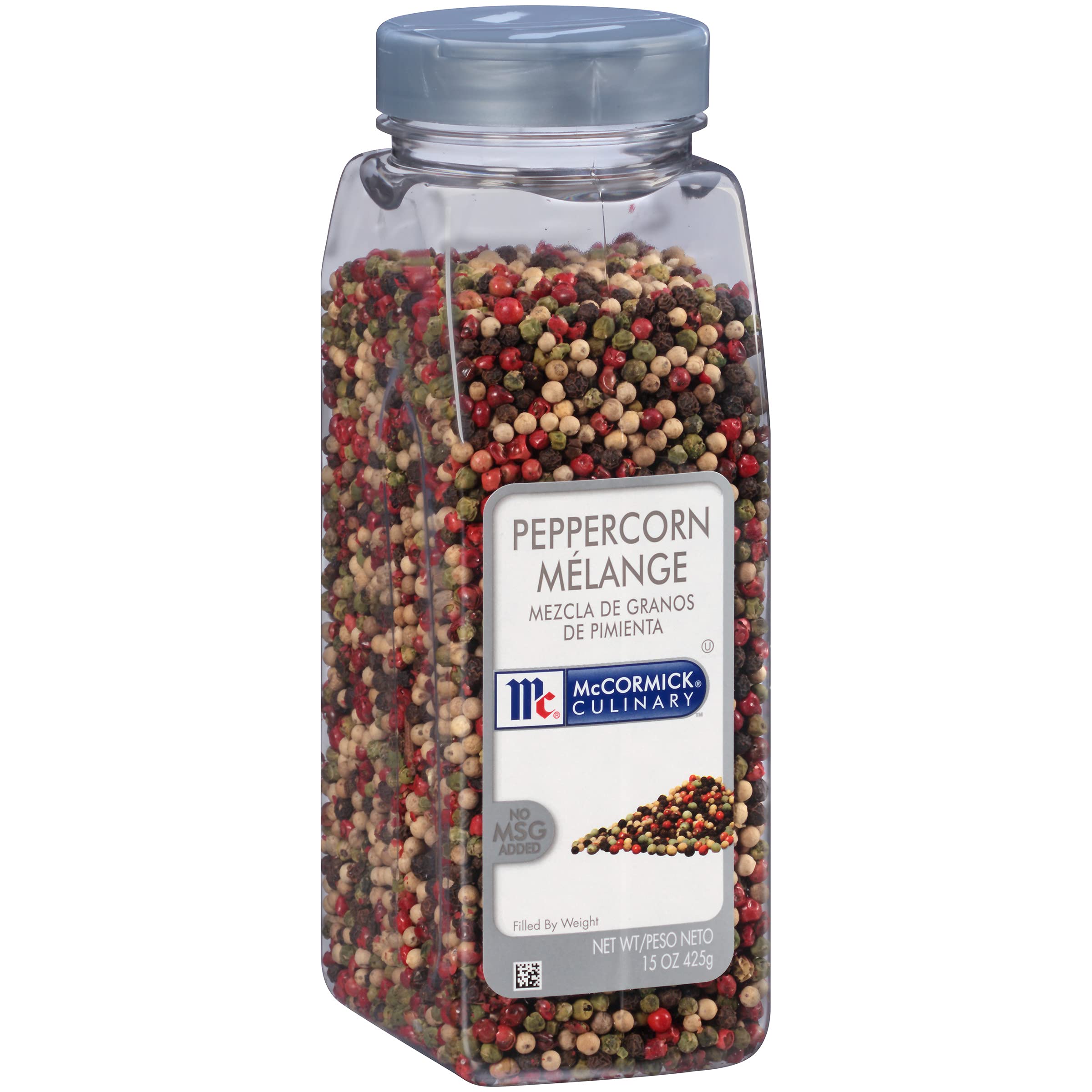 McCormick Culinary Rainbow Peppercorn Medley, 15 oz - Premium Mixed Peppercorn Blend for Grinder Refill | Ideal for Steaks, Salads, Pasta & Gourmet Cooking | Freshly Ground Pepper for Enhanced Flavor