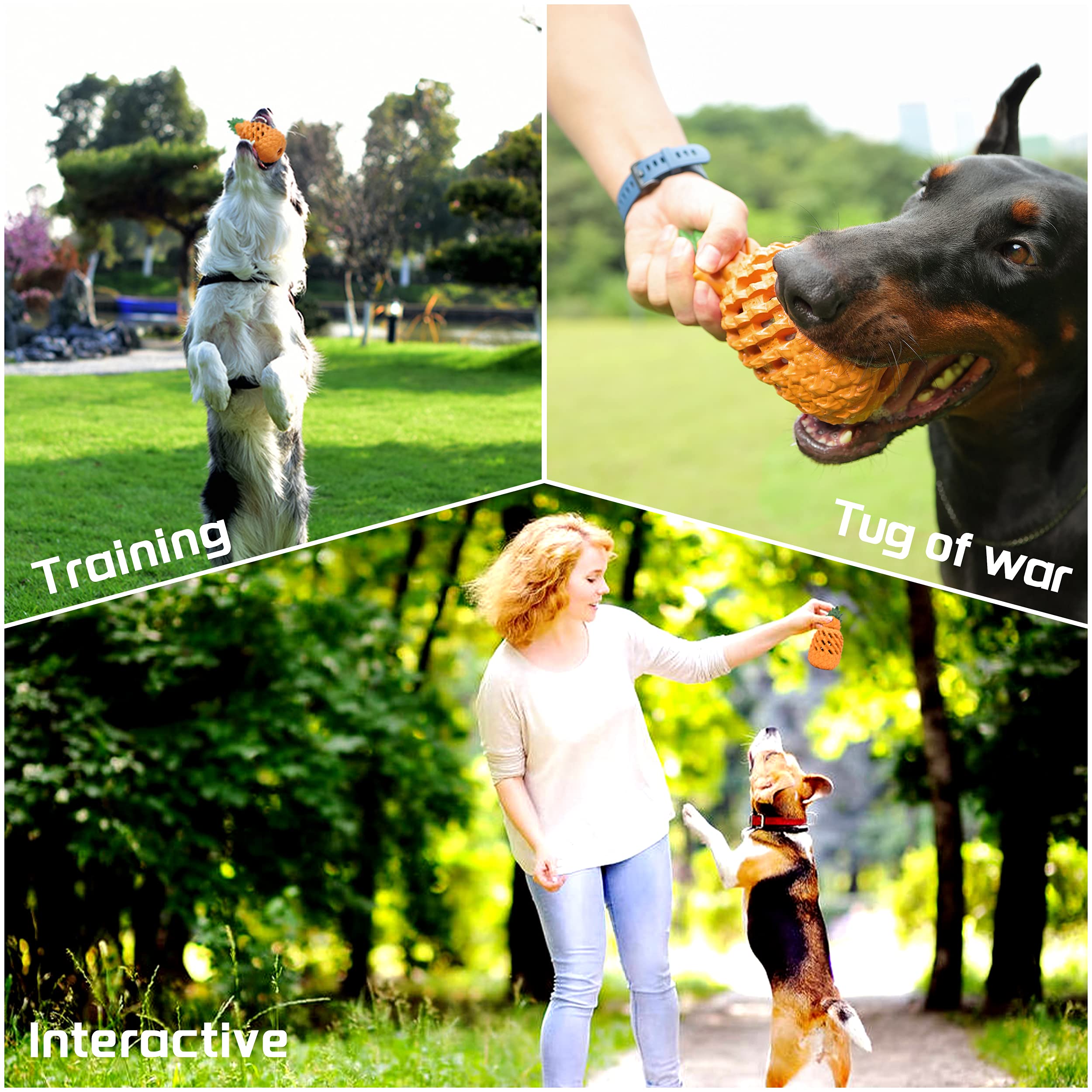 **Durable Pineapple-Shaped Dog Chew Toys for Large & Aggressive Chewers - Indestructible Pet Toy for Strong Biting - Perfect for Playtime, Training & Anxiety Relief**