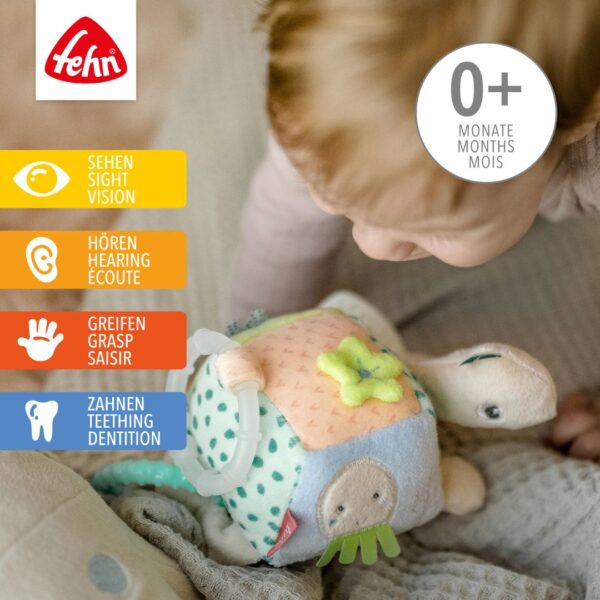 Fehn Sensory Activity Turtle Toy for Babies & Toddlers - Interactive Learning Toy with Lights, Sounds & Textures - Perfect for Early Childhood Development & Sensory Play
