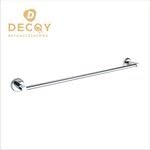 DDECOY 24 Inch Stainless Steel Bathroom Towel Rod - Single Victoria Style Towel Bar, Hanger, Holder & Rack for Bathrooms | Rust-Resistant Bath Accessories (600mm) | Perfect for Spa, Guest Bath & Master Bathroom Decor