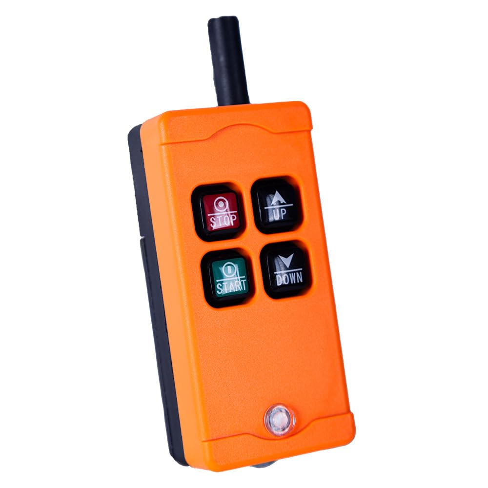 HB-2S Industrial Wireless Crane Remote Control 12V 24V Lift Hoist Radio Switch Transmitter and Receiver (1 Transmitter + DC12-24V Receiver) - Heavy Duty Construction, Warehouse & Factory Equipment Operation