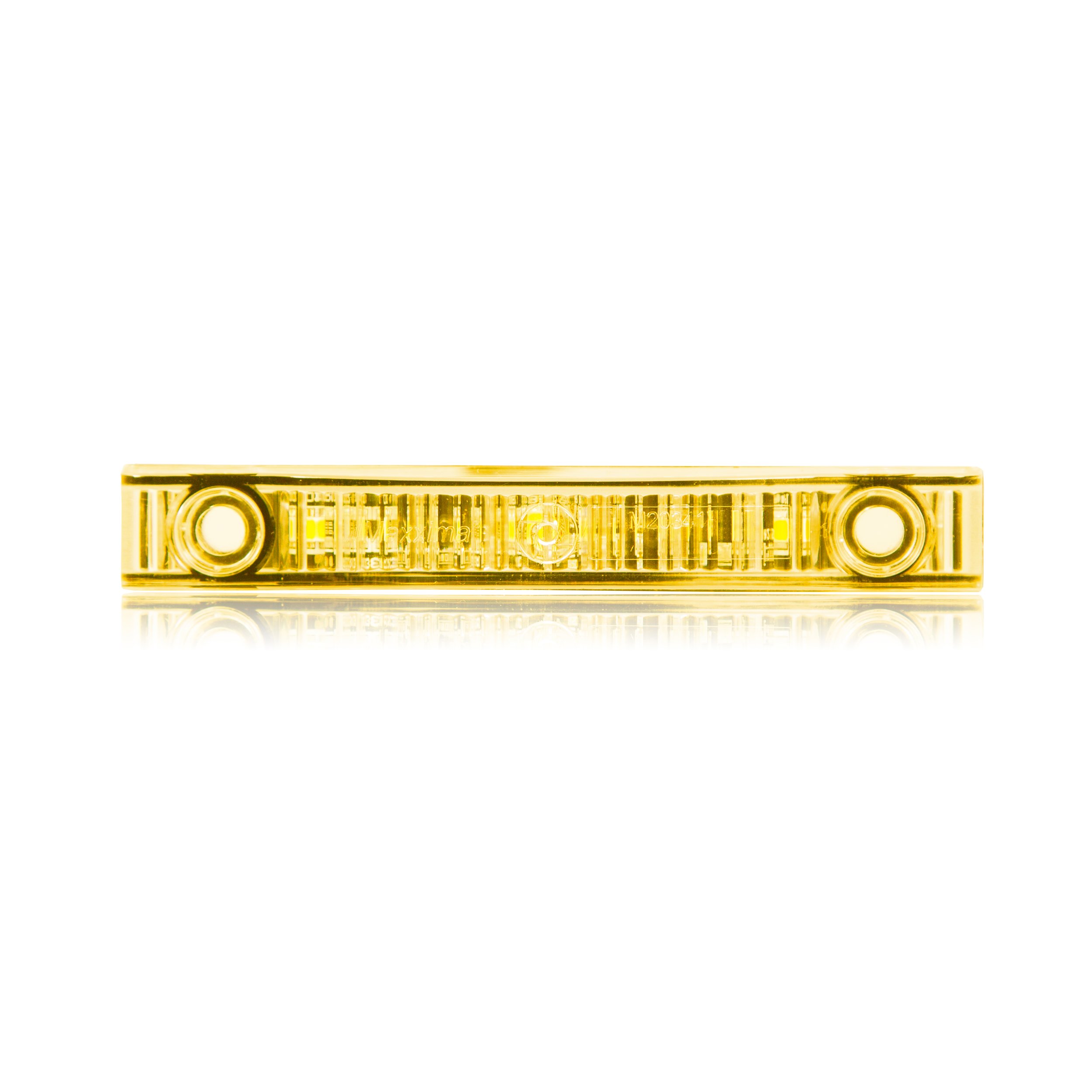 Maxxima M20341YCL Amber Super Thin LED Clearance Marker Light - Clear Lens for Trucks, Trailers & RVs - Durable Waterproof Marker Lights for Nighttime Visibility & Safety