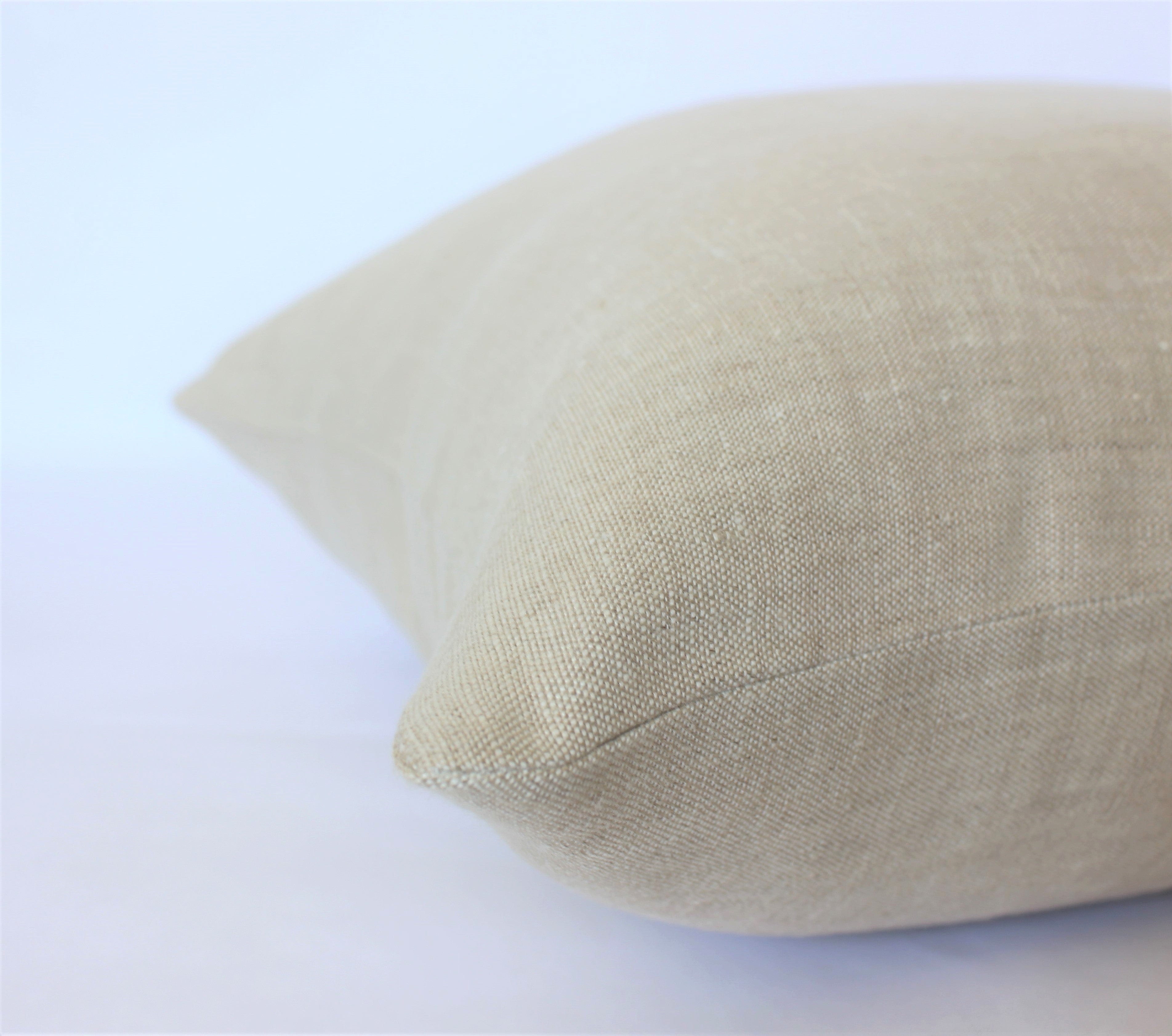 Organic Oatmeal Linen Pillow Cover - Breathable & Hypoallergenic Bedding for Home Decor, Sofa, Bedroom & Living Room - Eco-Friendly Natural Fiber Pillowcase for Comfort & Style