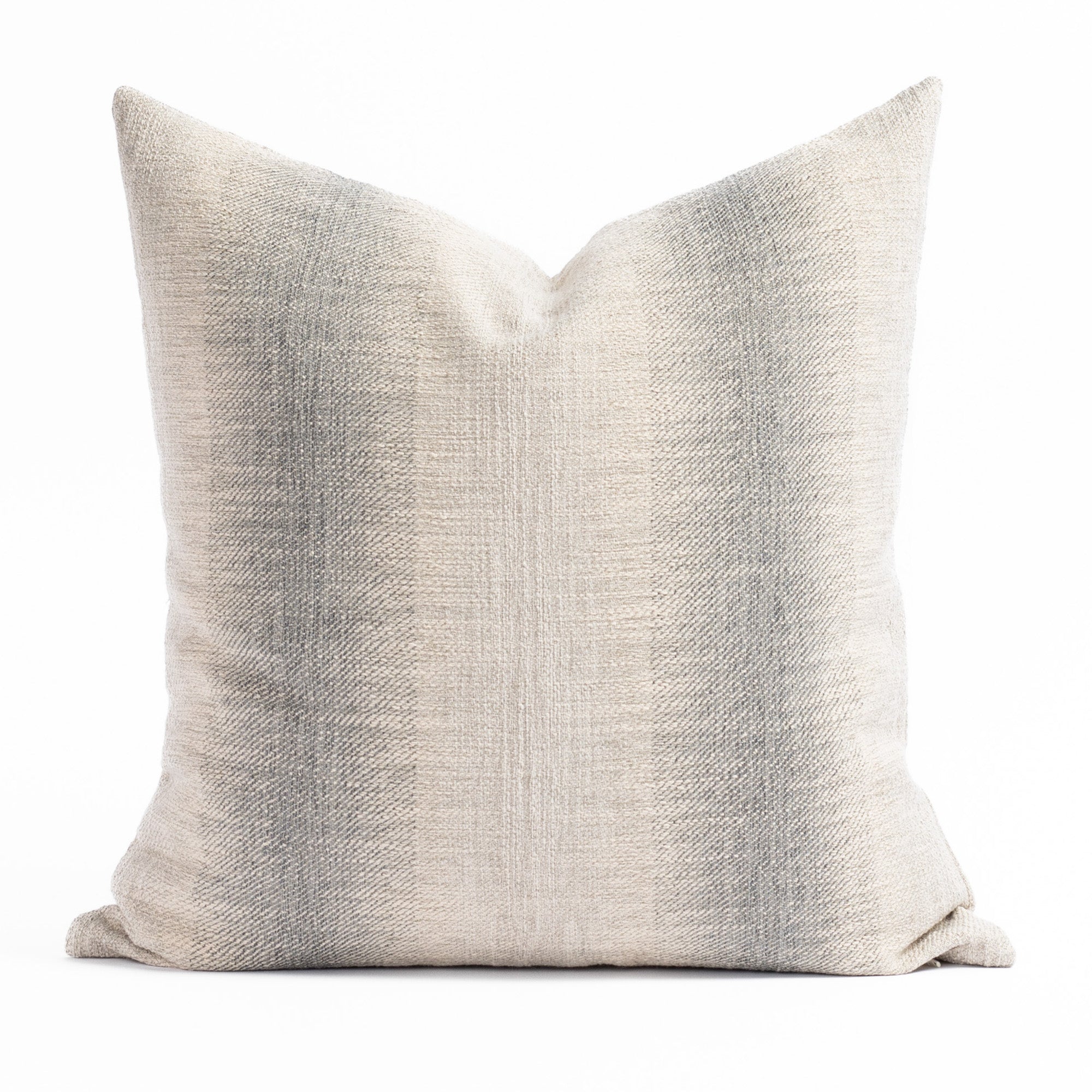 Tahoe Stripe 22x22 Decorative Throw Pillow Cover - Blue Smoke Design for Sofa, Bed & Home Decor