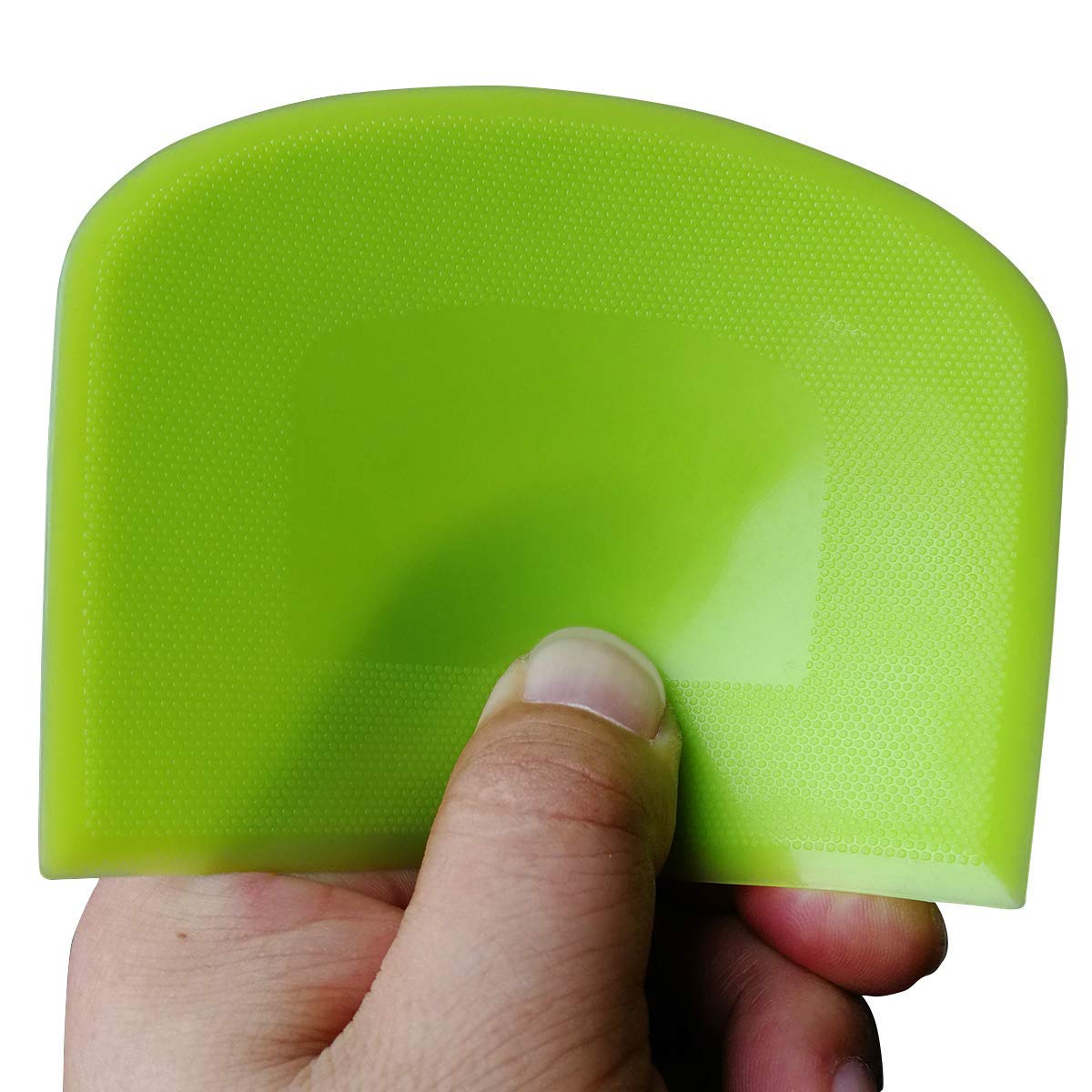 ALLTOP Flexible Plastic Bowl Spatula & Bench Scraper Set (2-Piece, White & Green) - Multipurpose Kitchen Tool for Baking, Pastry, Bread Dough, Cake Decorating & Fondant Icing - Perfect for Home Bakers & Professional Chefs