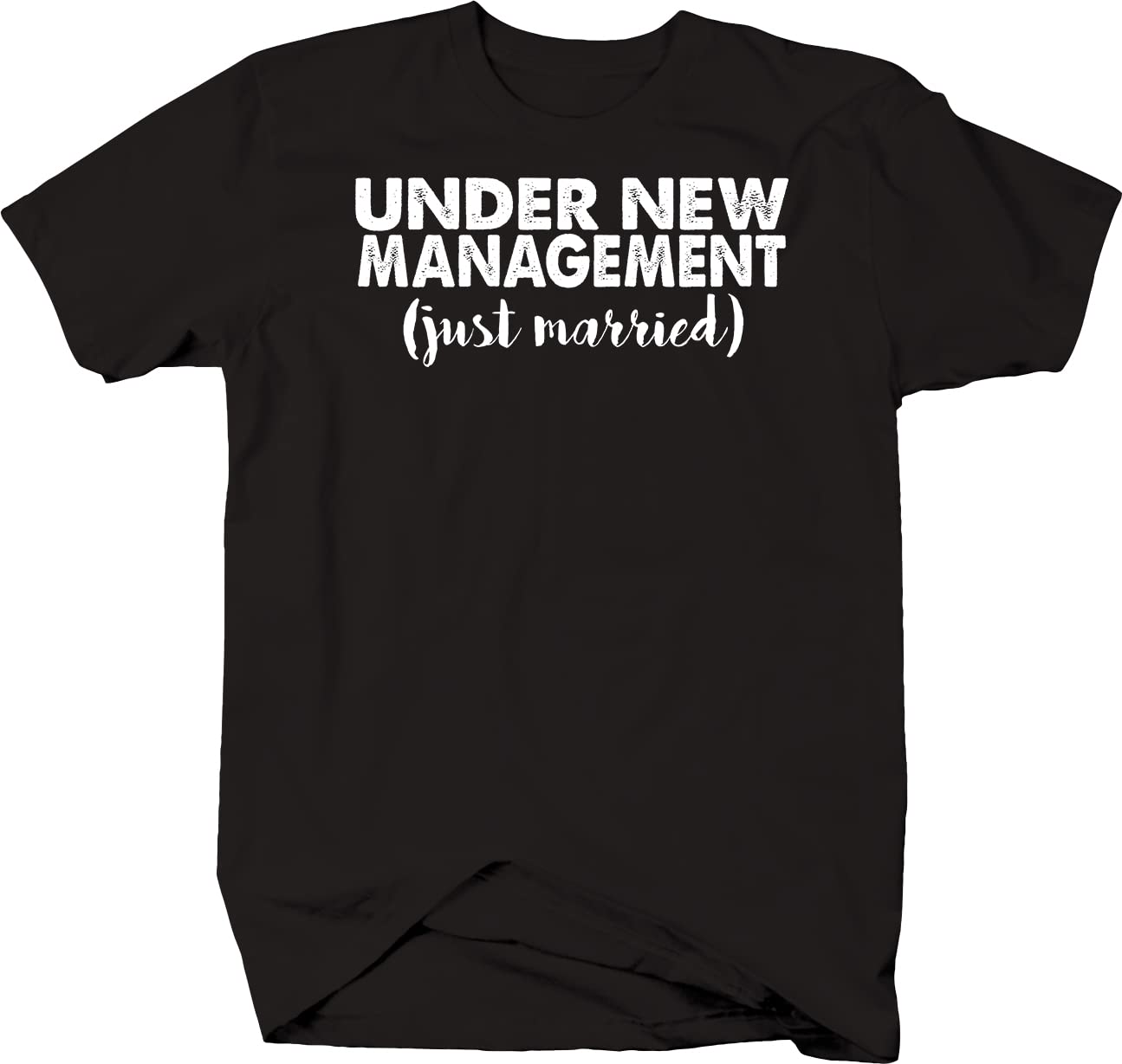 Just Married Husband Wife T-Shirt - Funny Couple Shirt for Men & Women - Black Cotton Tee - Perfect for Honeymoon, Wedding Party & Anniversary Gifts
