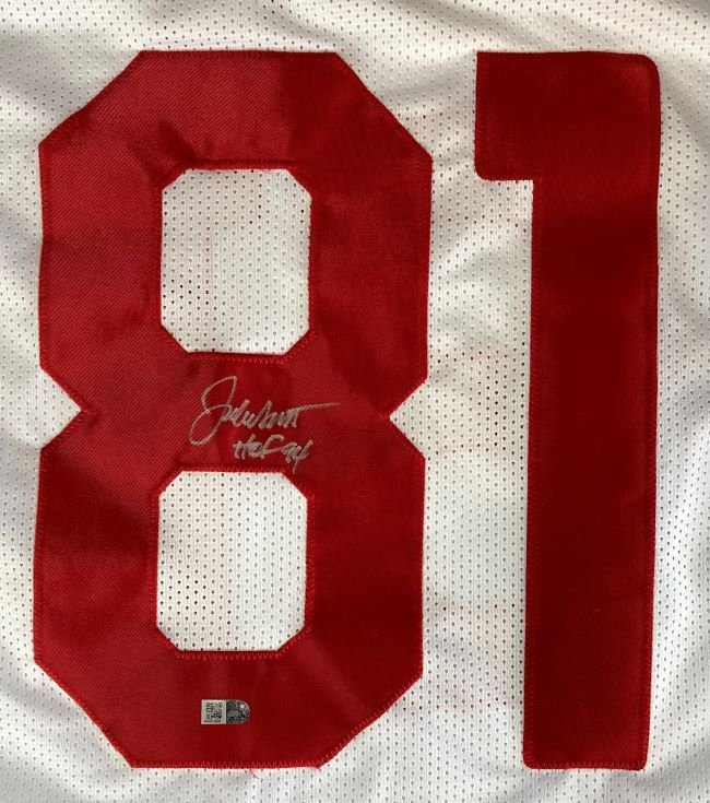 Authentic Jackie Smith St. Louis Cardinals Signed White Football Jersey - Hall of Fame 1994 - Certified Sports Memorabilia for Collectors & Fans - Perfect for Display, Gifting & Sports Memorabilia Collections