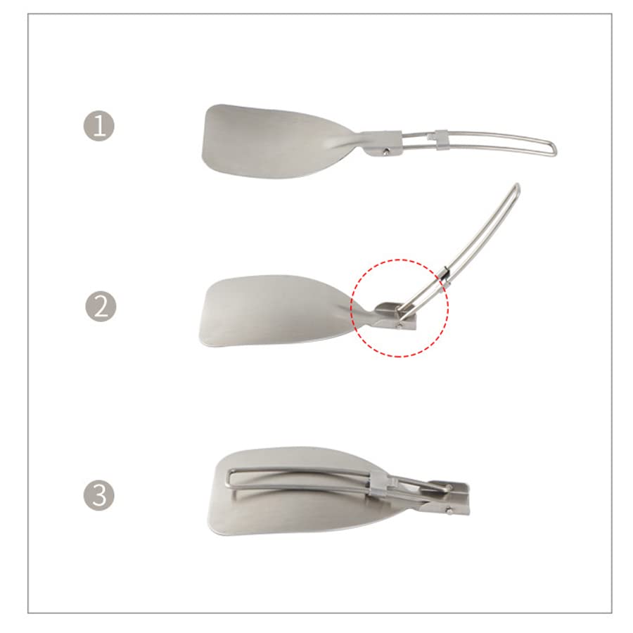 Stainless Steel Folding Spatula - Metal Food Turner for Outdoor Cooking, BBQ, Picnic & Camping | Perfect for Grilling, Flipping Burgers & Pancakes
