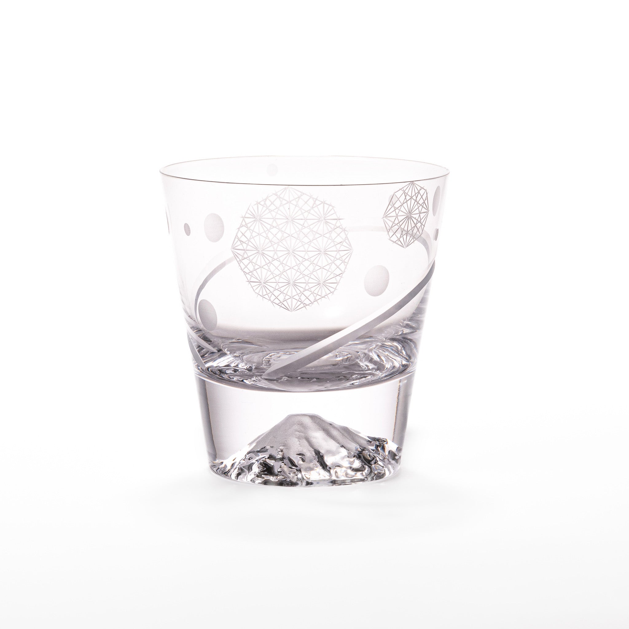 Tajima Mount Fuji Glowing Rocks Glass - Japanese Whiskey Tumbler with LED Base for Cocktails, Barware & Home Decor - Perfect for Parties, Gifts & Nightlight