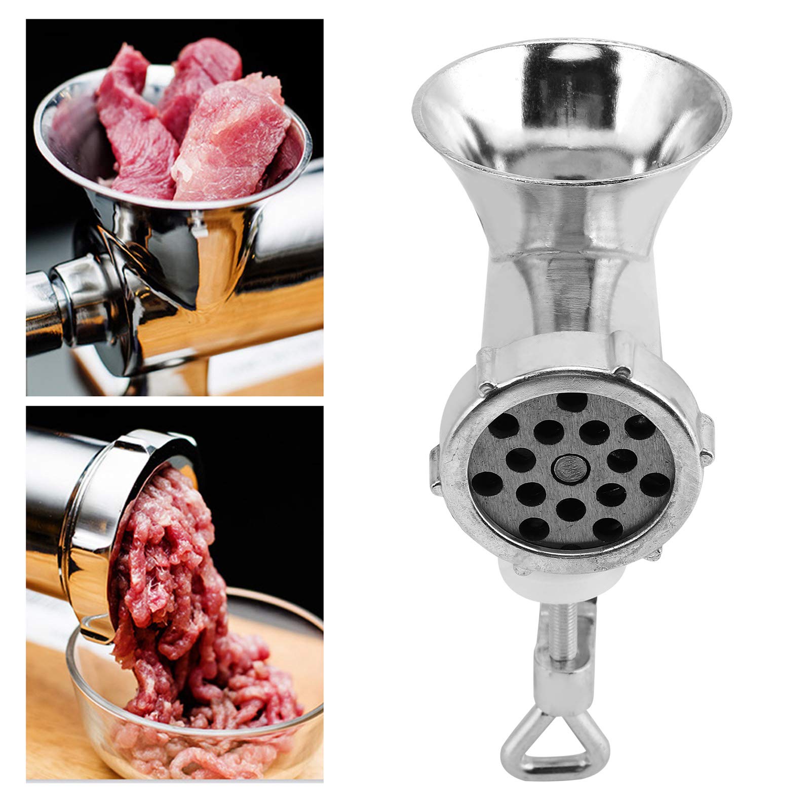 Manual Meat Grinder & Sausage Stuffer - Heavy Duty Aluminum Alloy Hand Crank Meat Mincer with Table Clamp | Perfect for Home Kitchen, Camping & Outdoor Cooking | Make Fresh Ground Beef, Sausages & More