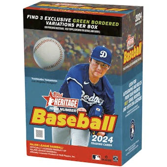 2024 Topps Heritage High Number Baseball Blaster Box - 36 Trading Cards + 1 Exclusive Parallel - Perfect for Collectors, Gifts & Fantasy Sports Enthusiasts