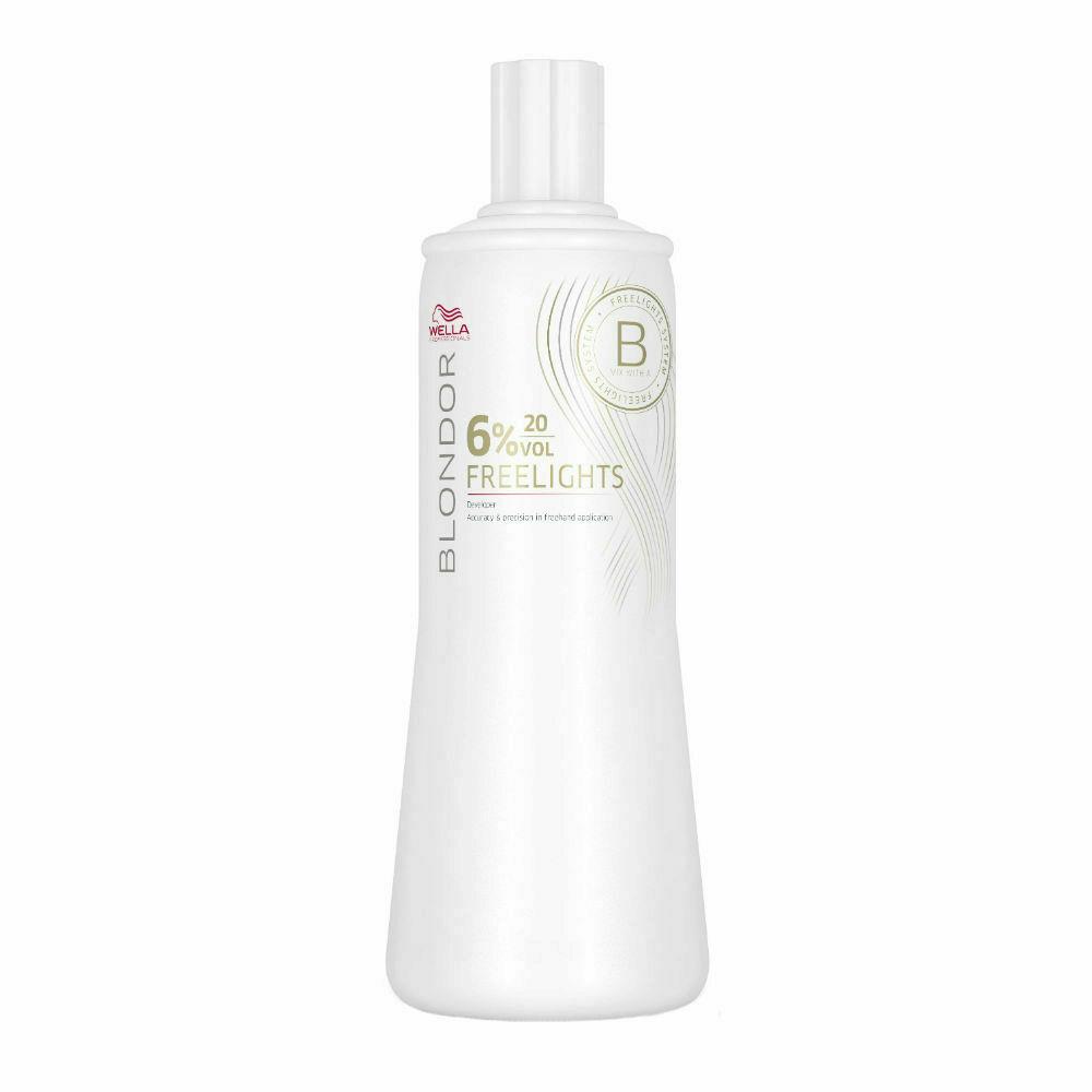 Blonder Freelights Developer 6% 20 Volume Cream - Professional Hair Lightening & Highlighting Kit for Salon-Quality Results at Home - Perfect for DIY Hair Coloring & Styling