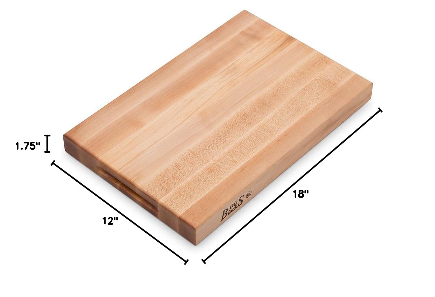 Premium John Boos Platinum Series Reversible Maple Wood Cutting Board - 18