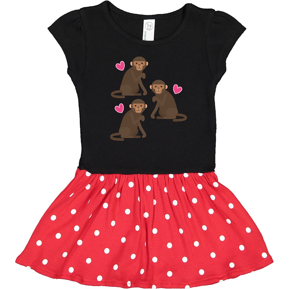 Inktastic Cute Monkey Zoo Animal Outfit Infant Dress - Adorable Baby Girl Clothes for Zoo Visits, Birthday Parties & Photo Shoots
