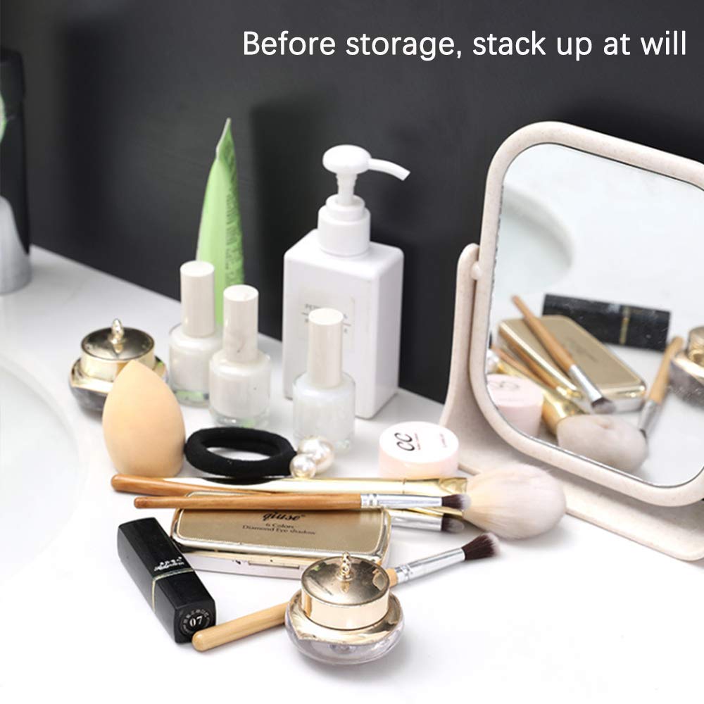 White Plastic Makeup Storage Box with Drawers - Multifunctional Cosmetic Organizer for Bathroom, Vanity & Travel - Holds Cosmetics, Skincare, Accessories & Beauty Essentials