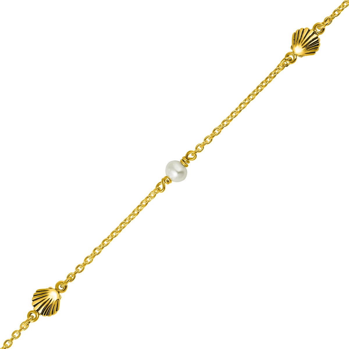 Oceanic Pearl Bracelet - 14K Gold Plated Elegant Beaded Jewelry for Women | Perfect for Weddings, Parties & Special Occasions