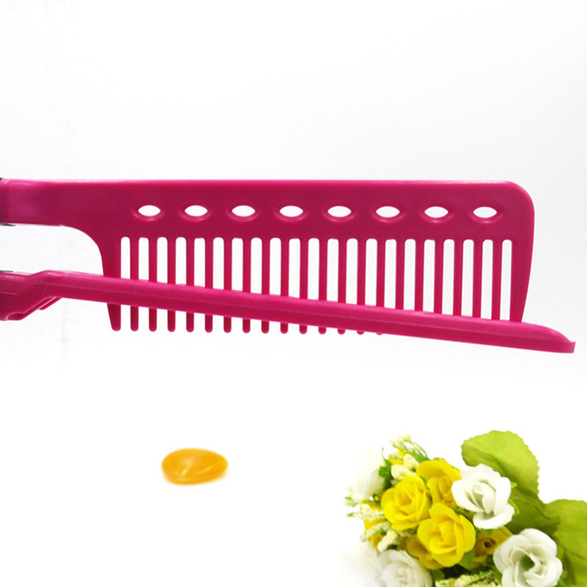 V-Shaped Hair Brush - Professional Styling Tool for Straightening & Detangling Hair - Perfect for Salon, Home Use & Travel