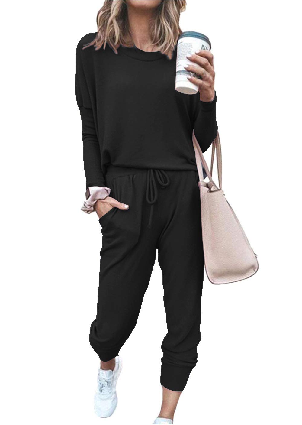 ETCYY Women's Lounge Sets - Soft Sweatsuits 2-Piece Outfit with Long Sleeve Top & Pants for Yoga, Workout, Athletic Wear & Casual Home Comfort
