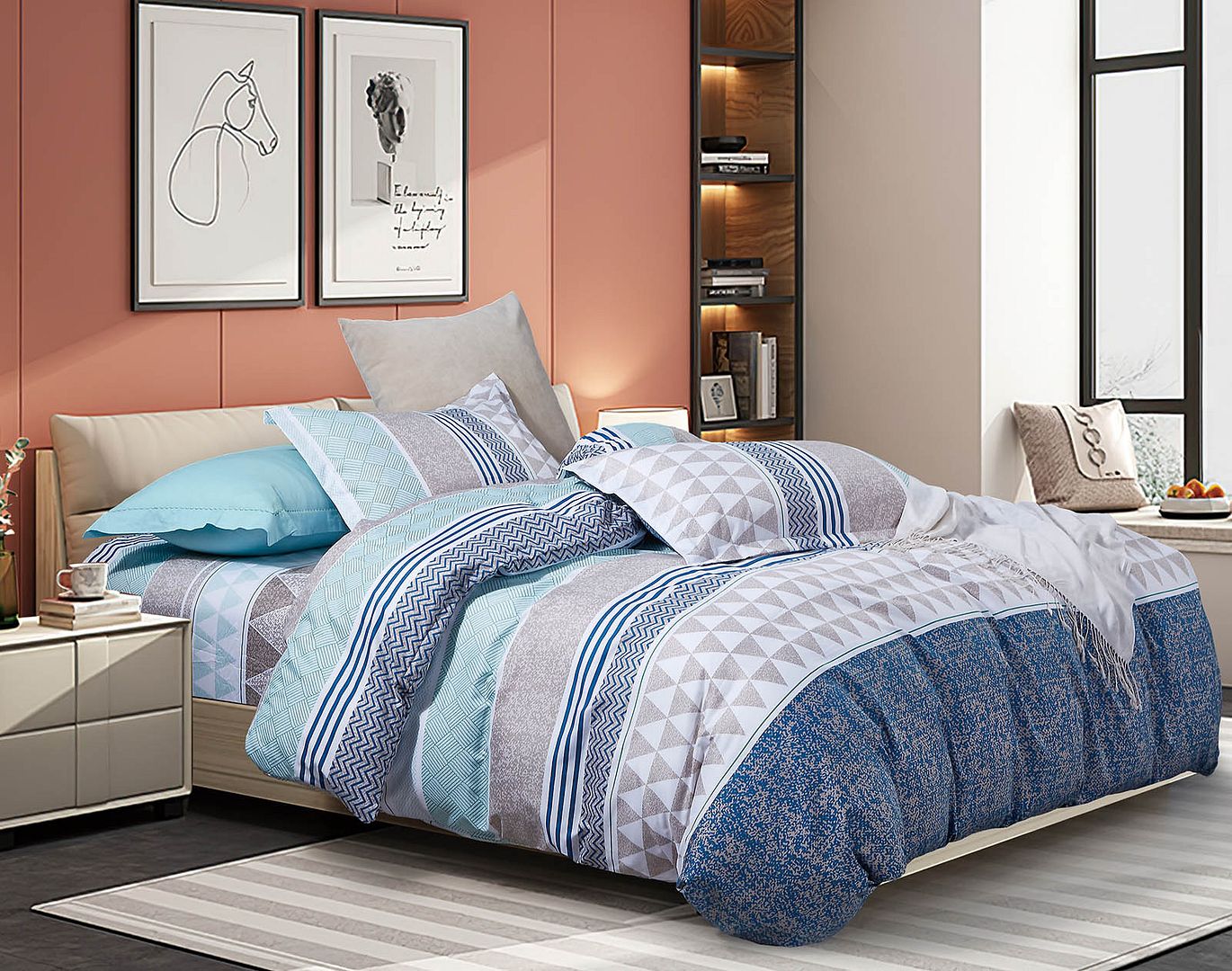 Danya Queen Size Duvet Cover Set - Soft & Breathable Bedding Set with Pillowcases - Perfect for Master Bedroom, Guest Room & Cozy Home Decor