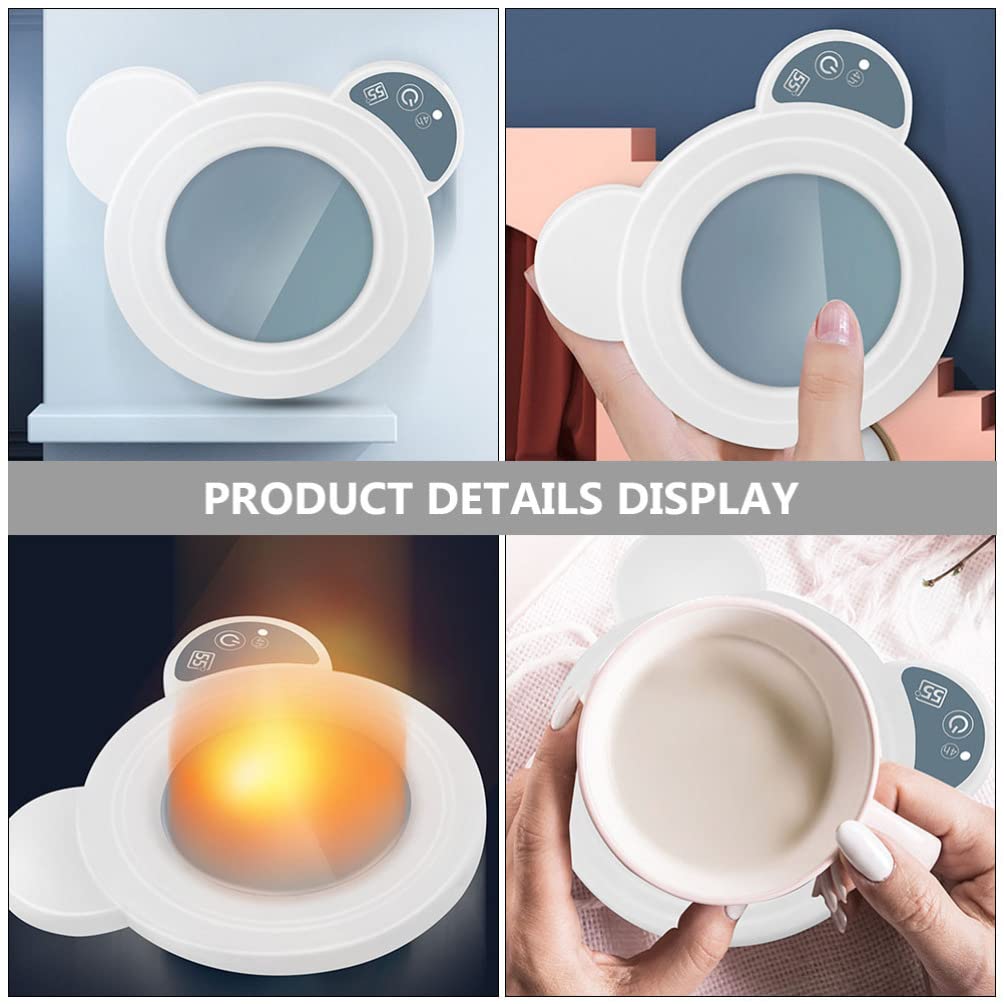 1 Set USB Cup Warmer - Electric Mug Warmer for Coffee, Tea, Milk with Auto Thermostat Control | Perfect for Office, Home & Car Use