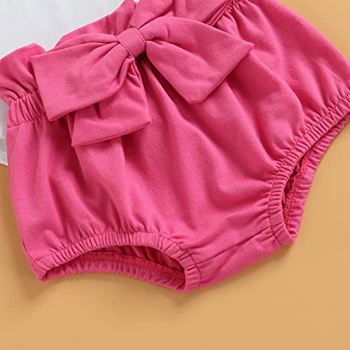 Adorable Newborn Baby Girl Outfits - Cute Letter Print Short Sleeve Romper & Shorts Set with Headband | Summer Infant Clothes for Photoshoots, Parties & Daily Wear
