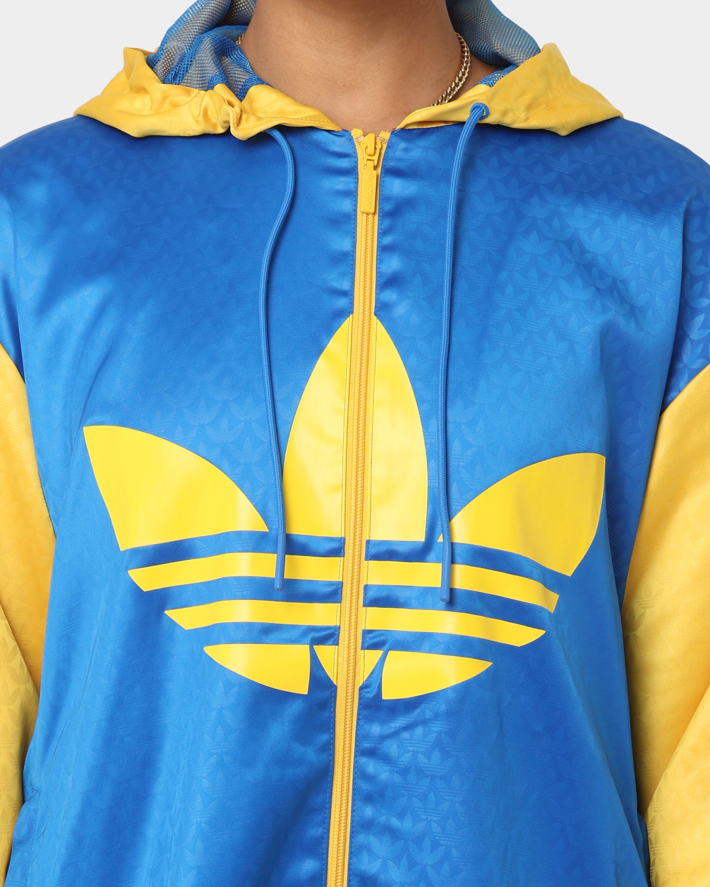 Adidas Adicolor Women's Colorblock Windbreaker Jacket - Bluebird | Lightweight Water-Resistant Running & Outdoor Sports Hoodie