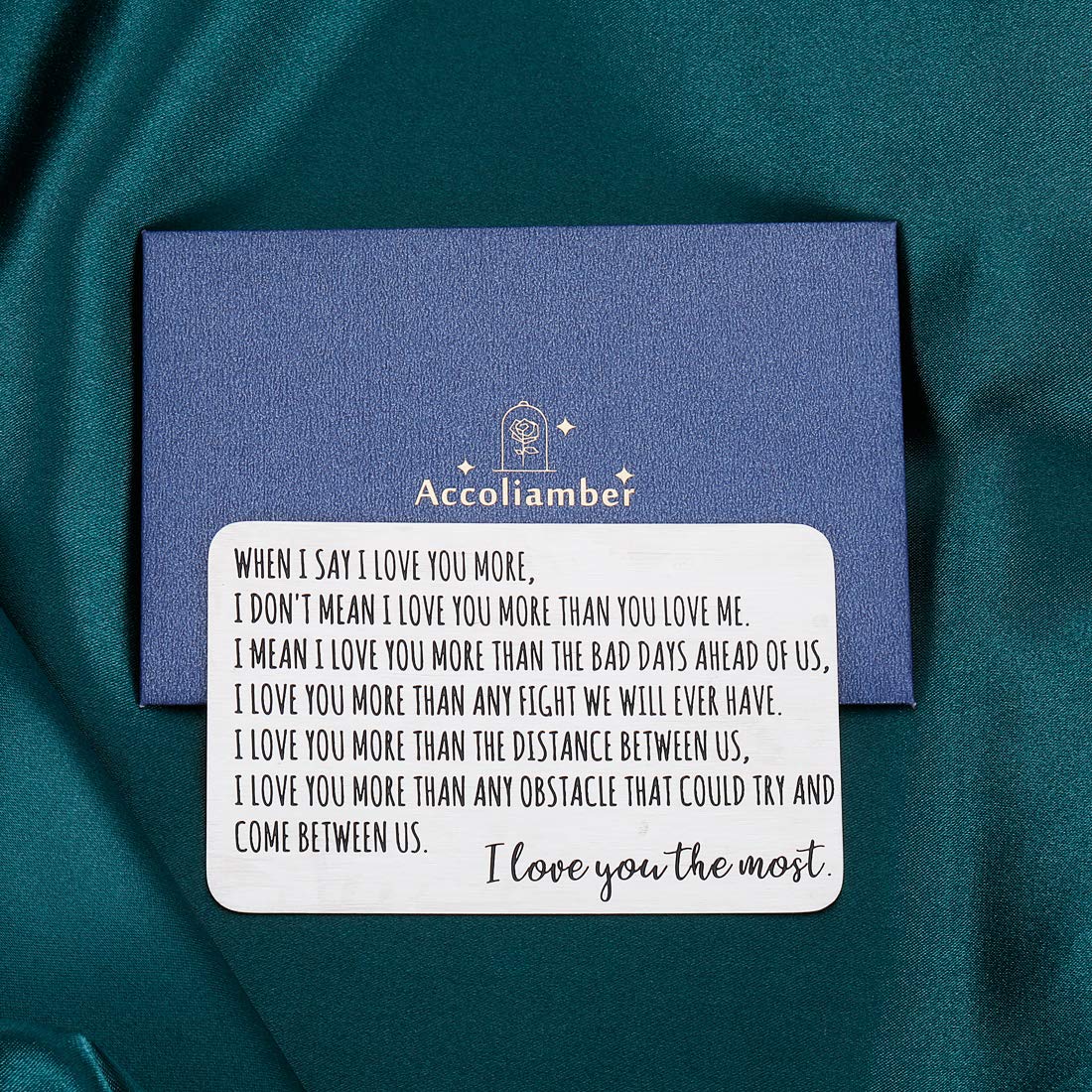 Valentine's Day Gifts for Him & Her - Leather Wallet Insert Card for Boyfriend, Husband, Wife & Couple - Romantic Anniversary, Birthday & Christmas Present for Men & Women - Perfect for National Girlfriend Day & Love Notes (Use for Weddings, Anniversaries & Special Occasions)