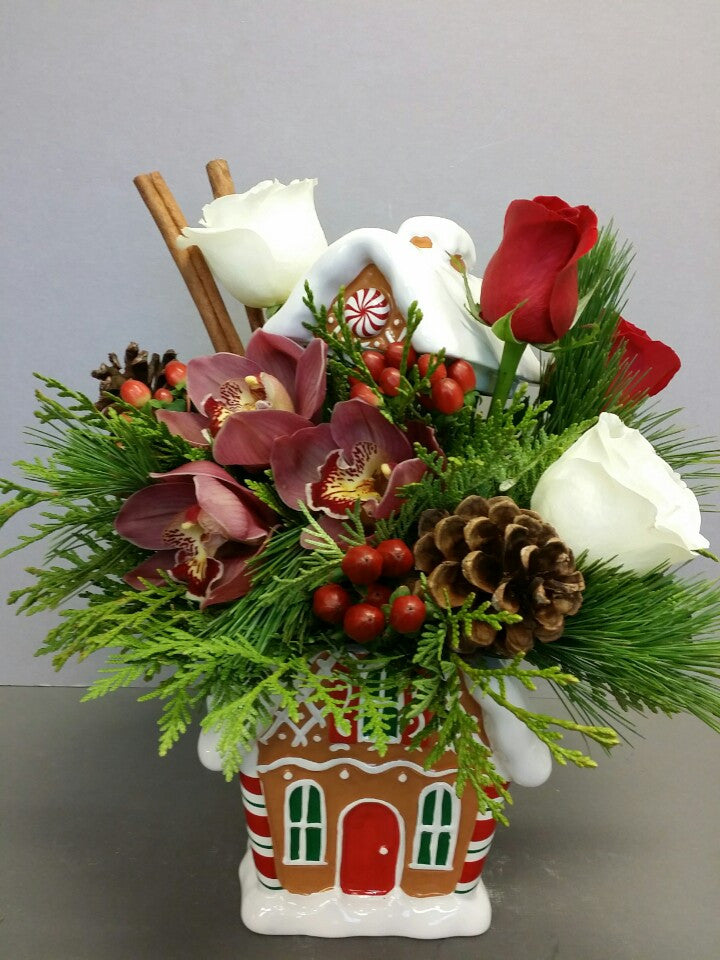 Gingerbread Cookie House Kit - DIY Holiday Centerpiece for Christmas Decorations, Parties & Festive Home Decor