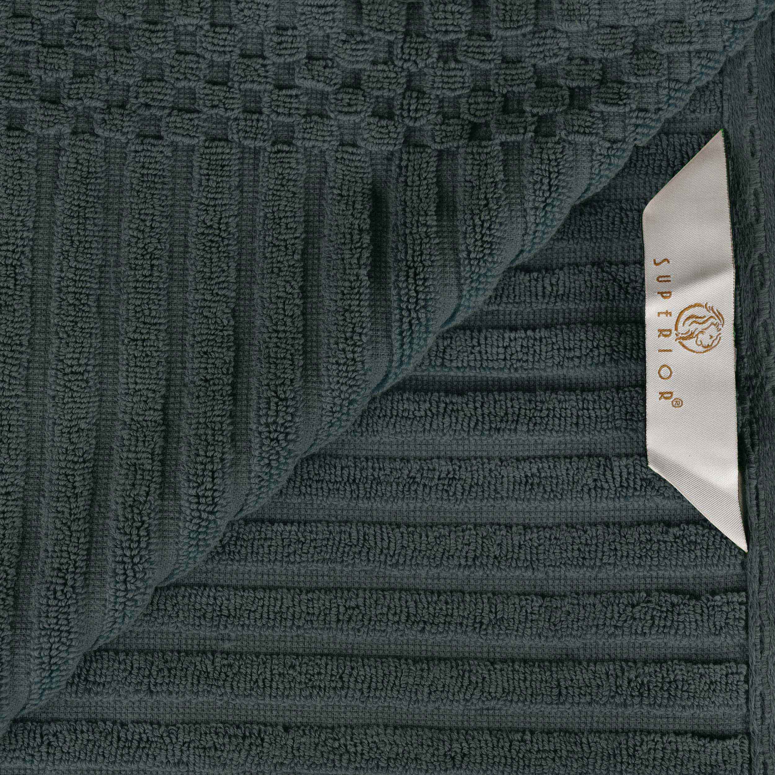 Premium Soho Ribbed Textured Cotton Hand Towels & Bath Sheets Set - Ultra Absorbent, Soft & Quick-Drying - Perfect for Bathroom, Spa, Gym & Guest Use