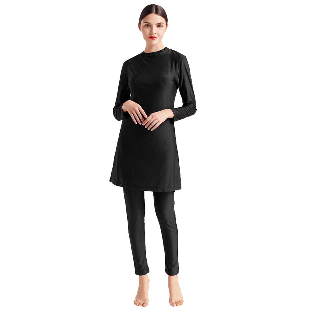 Modest Islamic Swimwear for Women - Full Coverage Burkini with Hijab & Swim Pants | Halal Beachwear for Swimming, Surfing & Water Activities
