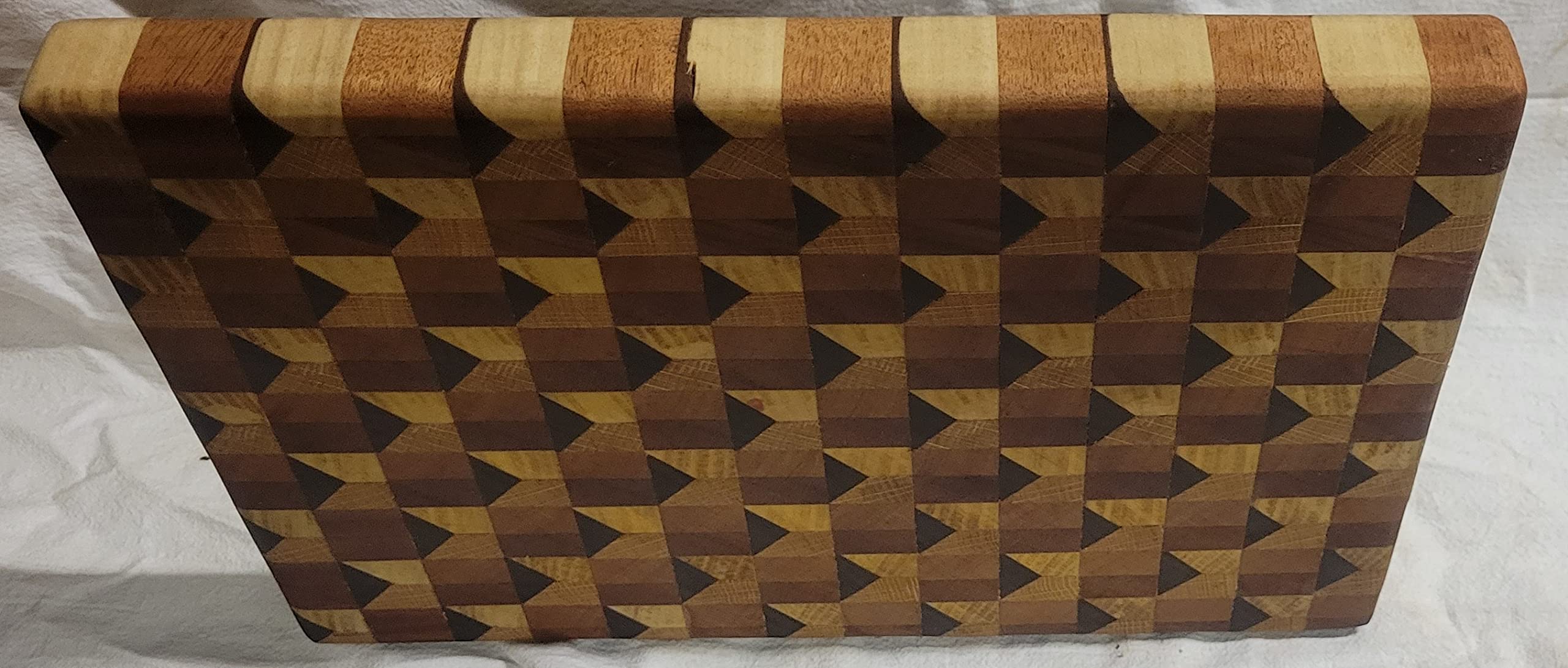 Premium 3D End Grain Wood Cutting Board - Large Thick Butcher Block for Kitchen, Charcuterie & Cheese Board - Perfect for Meat, Vegetables & Bread Cutting
