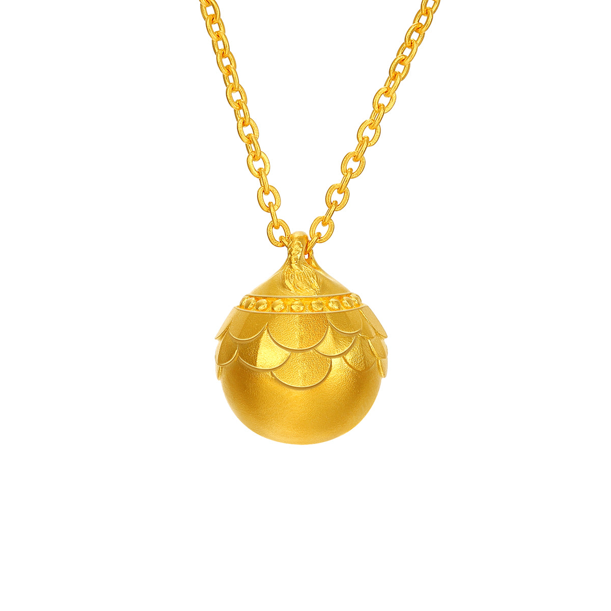 24K Gold Plated Phoenix Feather Bell Necklace - Elegant Jewelry for Women, Gift for Her, Perfect for Parties, Weddings & Special Occasions