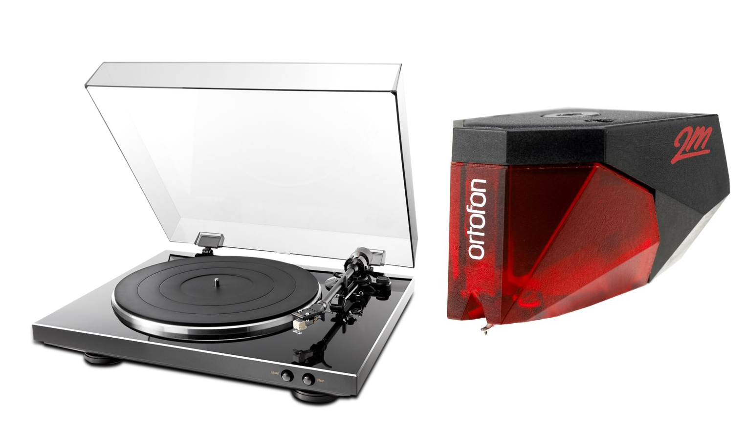 Denon DP-300F Fully Automatic Turntable with Ortofon 2M Red Cartridge - Premium Vinyl Record Player for Home Audio & DJ Setup - Perfect for Music Lovers & Audiophiles