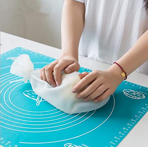 2 Pack Silicone Kneading Dough Bags - Reusable Bread Mixing & Flour Storage Bags for Baking, Cooking, and Food Preservation - Perfect for Homemade Bread, Pastry, and Dough Preparation (White)