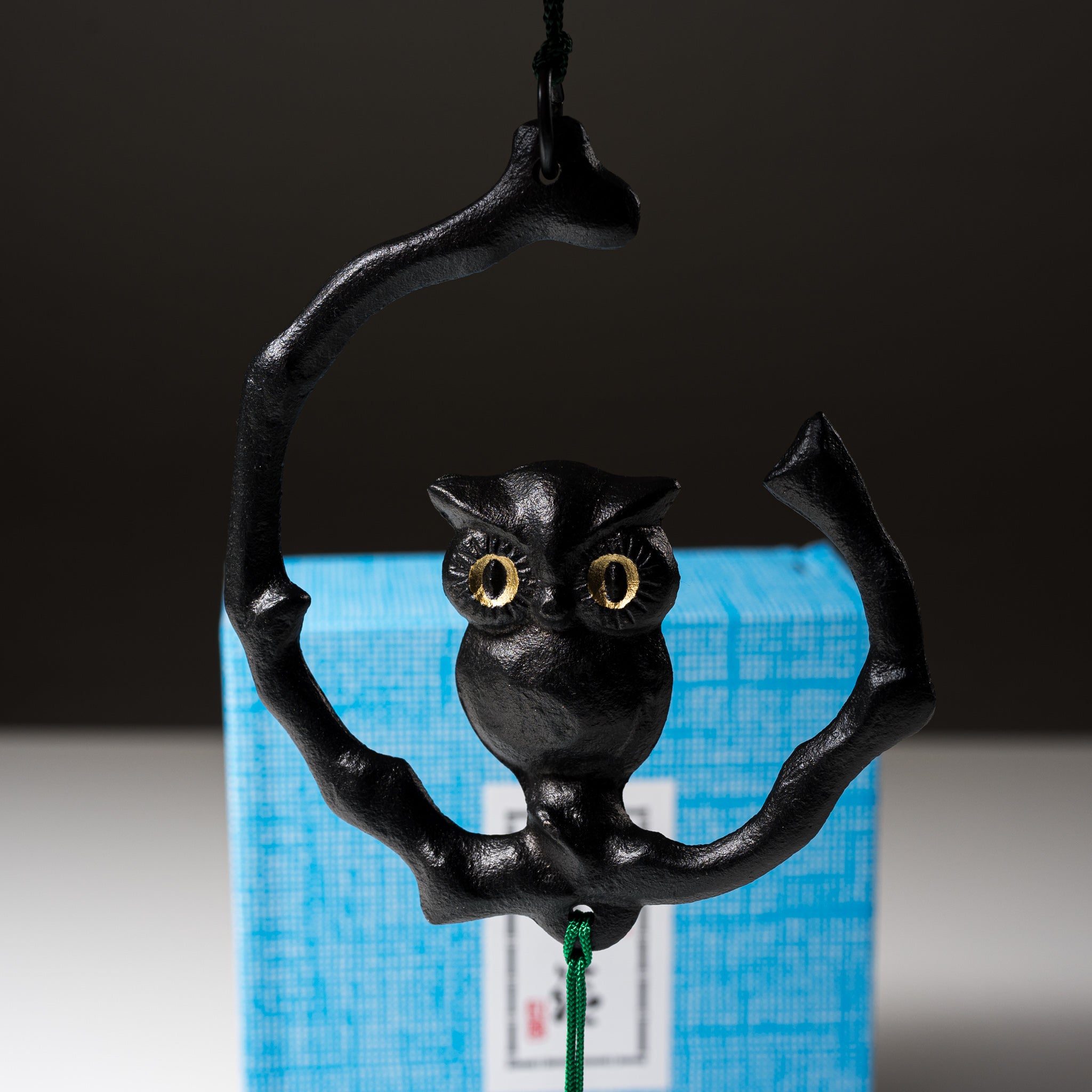 Temple Bell Wind Chime with Night Owl Design - Handcrafted Japanese Style Outdoor Garden Decor for Relaxation & Feng Shui