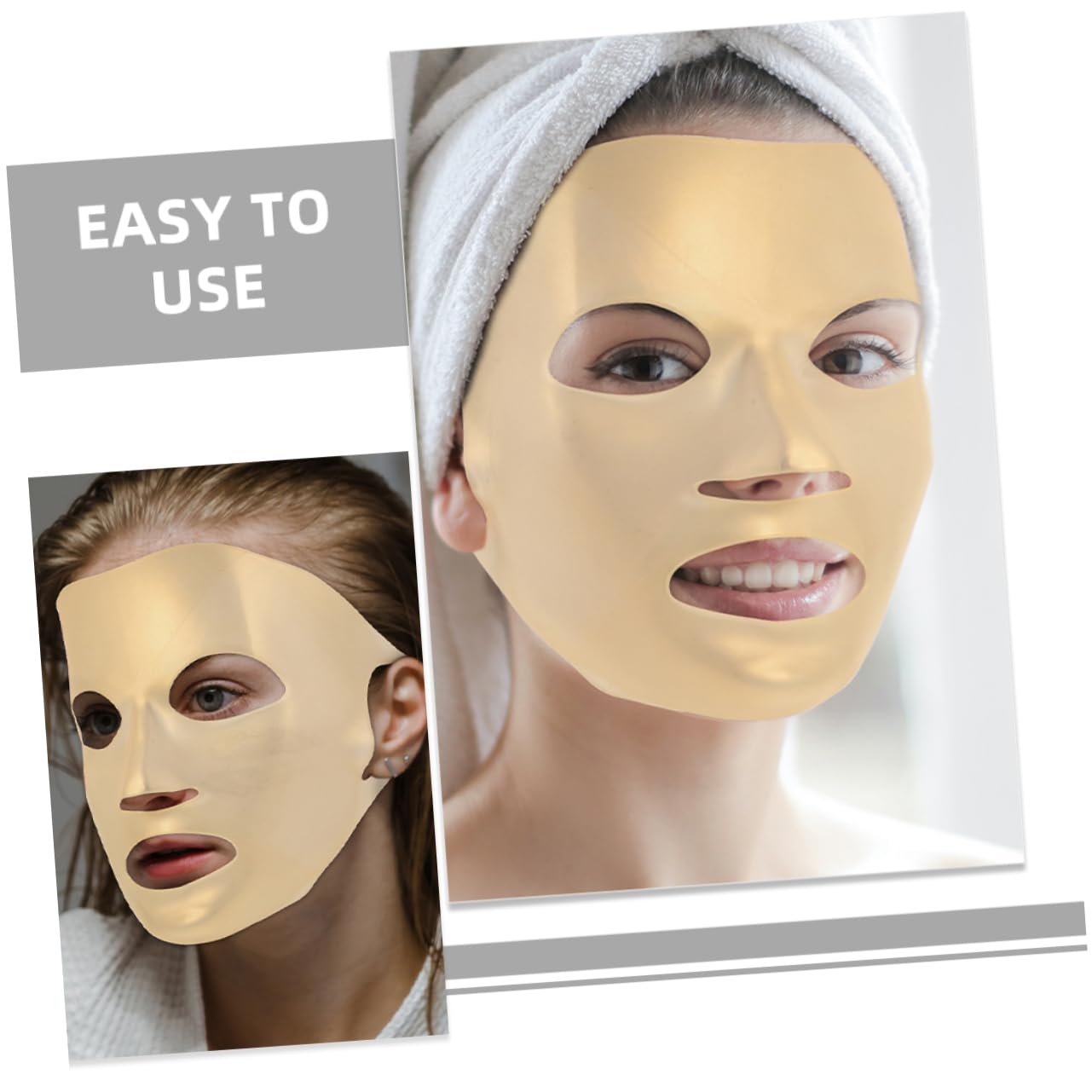 Minkissy 6-Pack Reusable Silicone Face Mask Cover - Overnight Collagen Lip & Beauty Care Mask for Hydration & Anti-Aging | Perfect for Nighttime Skincare, Spa Treatments & At-Home Facial Therapy
