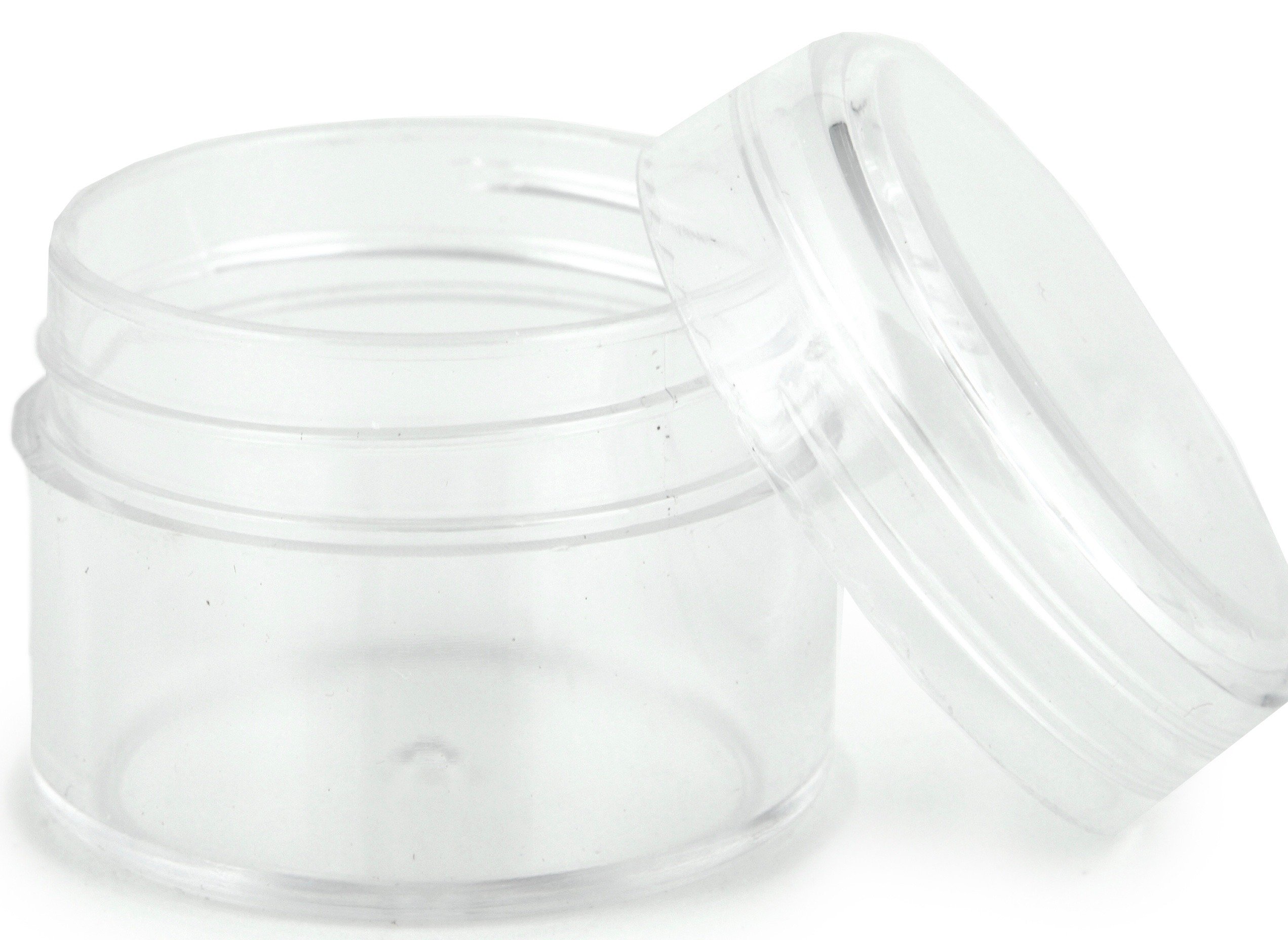 Vivaplex 25-Pack Clear 20 Gram Plastic Pot Jars with Lids - Small Cosmetic Containers for Lip Balm, Creams, Salves & DIY Beauty Products - Perfect for Travel, Home & Professional Use