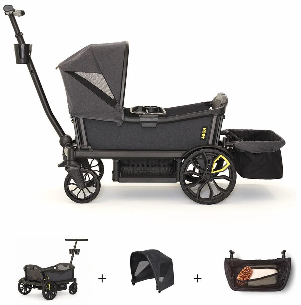 Veer Cruiser Bundle - XL Cruiser Bike with Basket & Canopy for Adults - Perfect for Beach Rides, City Commuting & Outdoor Adventures