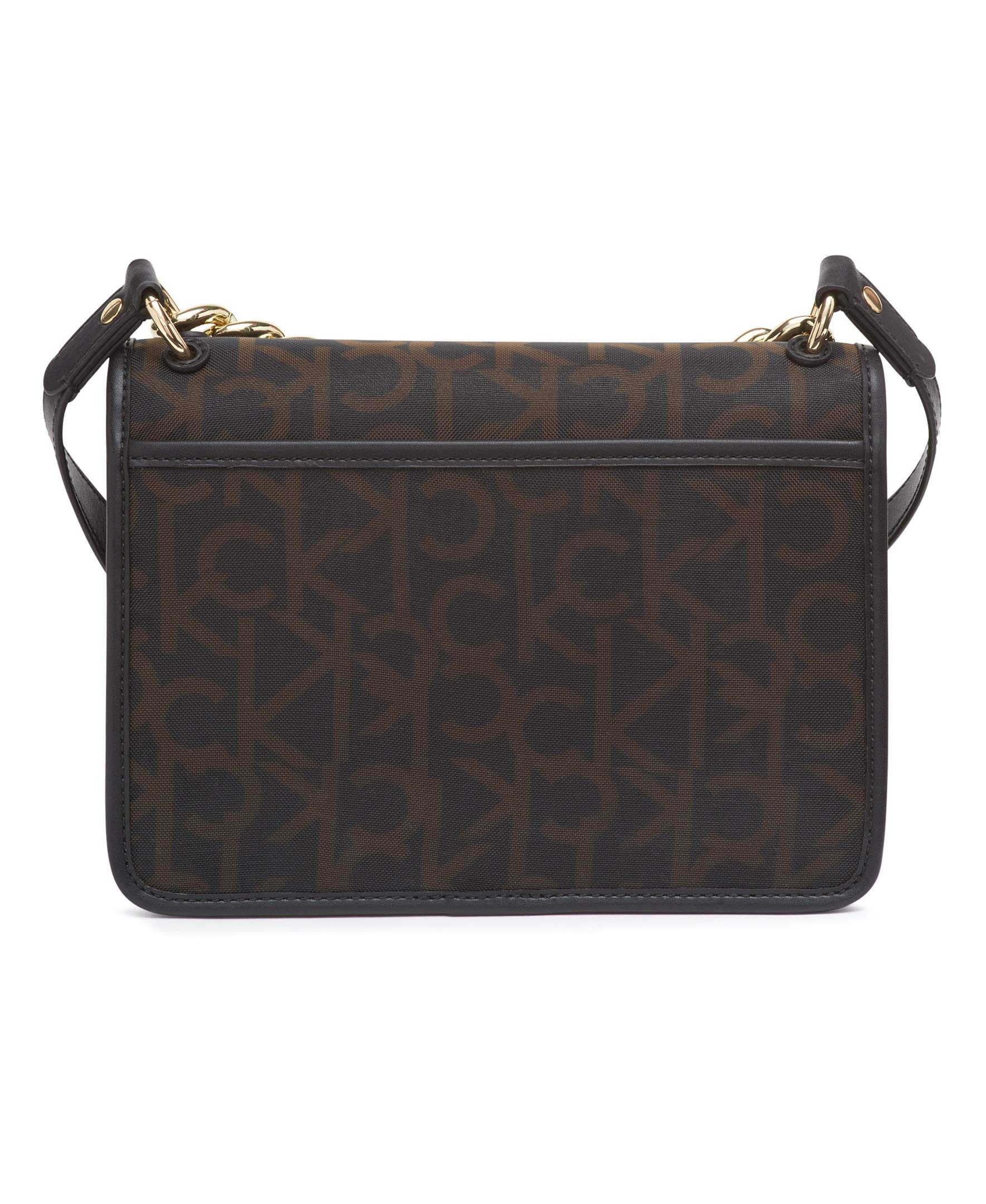 Calvin Klein Ariela Signature Large Flap Crossbody Bag for Women - Stylish Leather Shoulder Purse with Adjustable Strap, Perfect for Work, Travel & Everyday Use