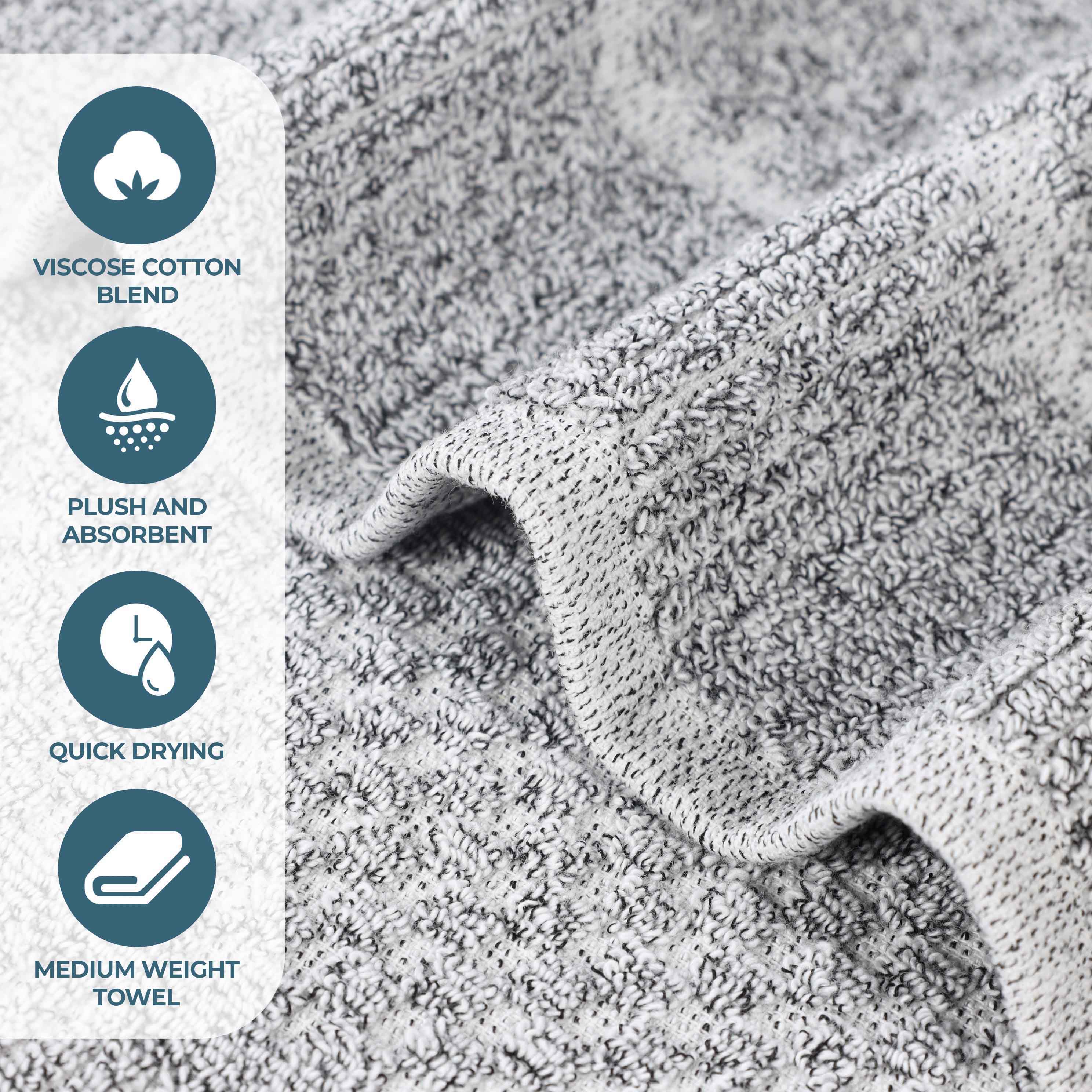 Premium Cotton Blend Checkered and Ribbed Bath Sheets Set of 2 - Super Absorbent, Soft & Quick-Drying Luxury Towels for Spa, Bathroom, Pool, and Beach Use